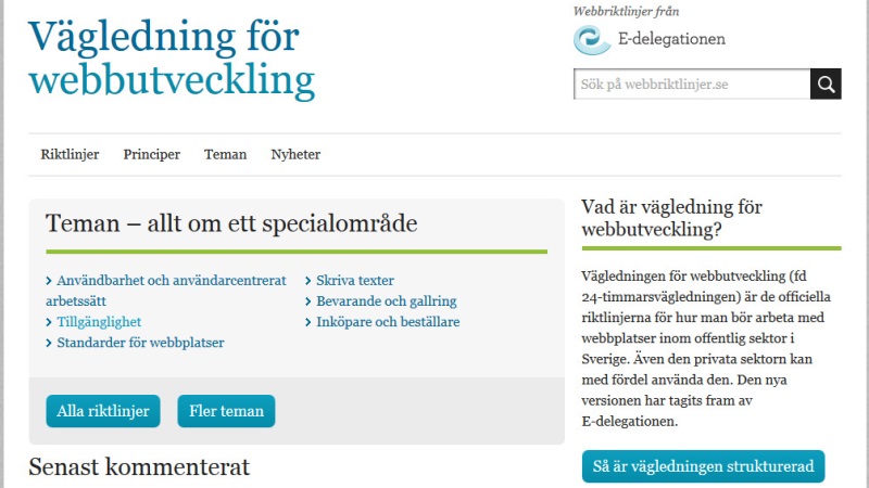 Skärmdump från webbriktlinjer.se.
