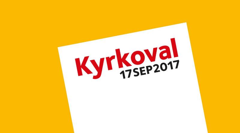Logga med texten Kyrkoval 17sept2017.